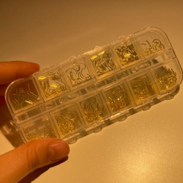 레진아트 네일아트 꾸미기 파츠 세트 골드로드