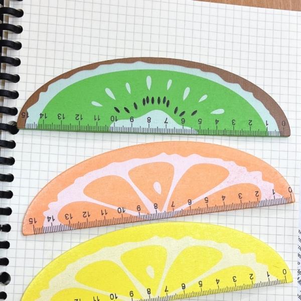 과일모양자 키위 디자인 15cm 자