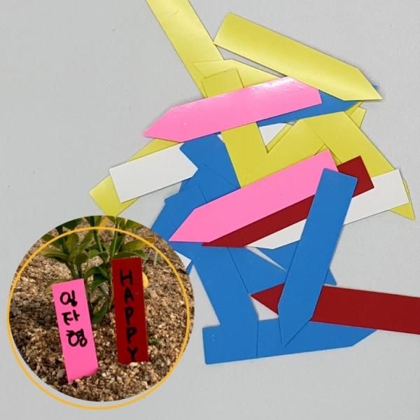 화분픽 일자형 식물 라벨 이름표 10cm 100P