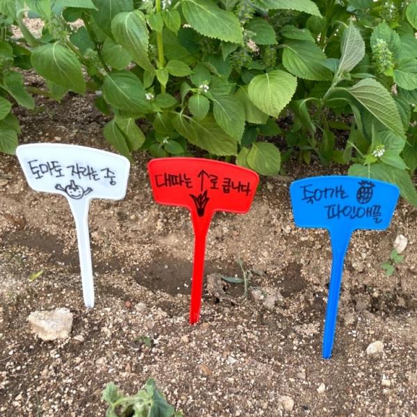 화단 화분 일자형 식물 이름표 팻말 27cm