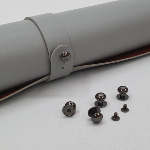 가죽공예 부자재 단추 솔트레지 흑니켈 10mm 5P