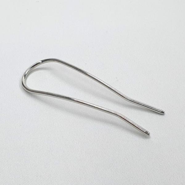 올림머리 헤어 메탈 유핀 비녀 은