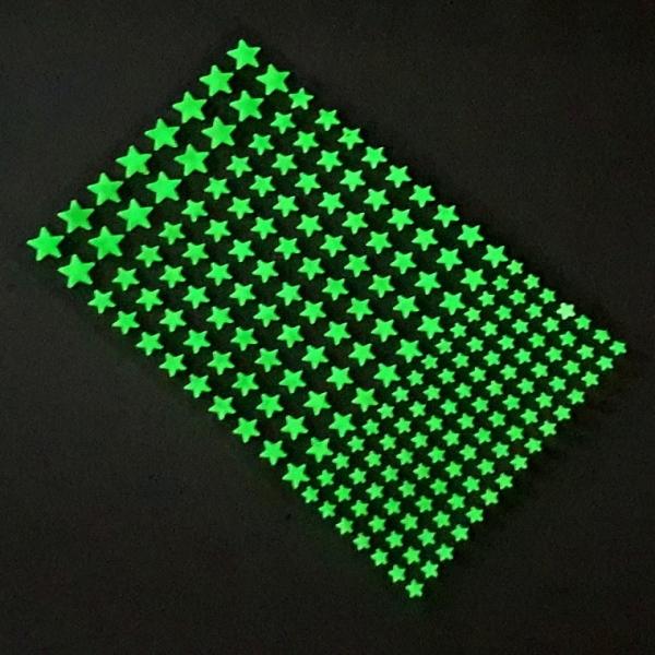 3D 입체 야광 별스티커 연그린
