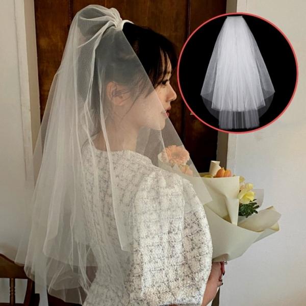 셀프 웨딩 촬영소품 베일 면사포