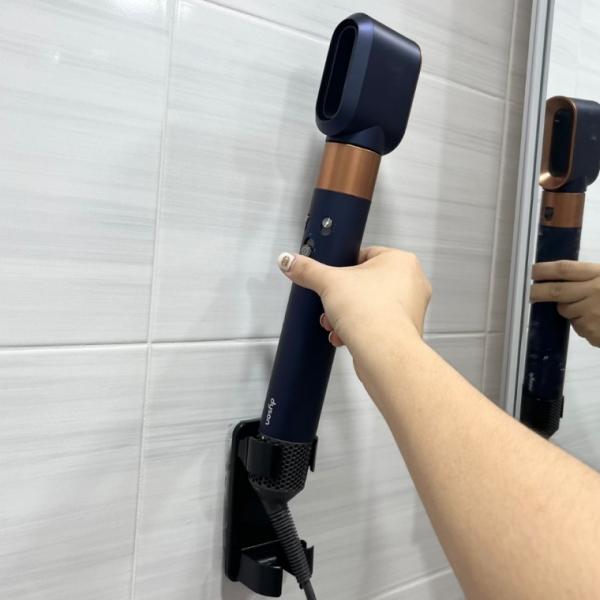 무타공 고데기 거치대 블랙