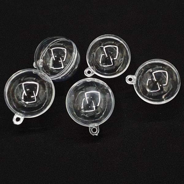 투명 플라스틱볼 원형캡슐 4cm 5P
