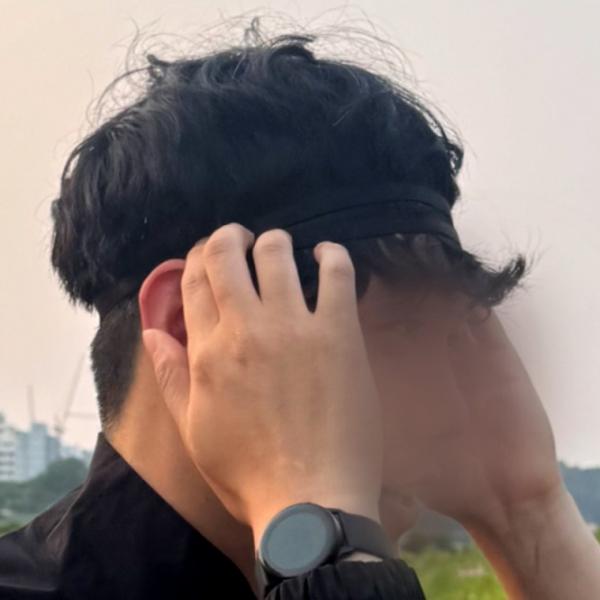 두줄 얇은 러닝 헤어밴드 블랙