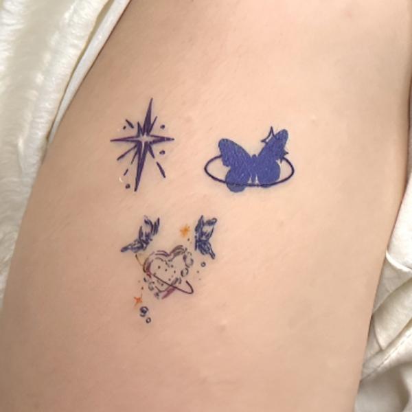 붙이는 판박이 미니 타투스티커 나비A