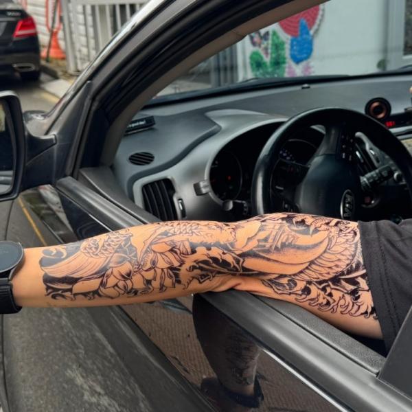 쌍룡도 이레즈미 타투 문신스티커