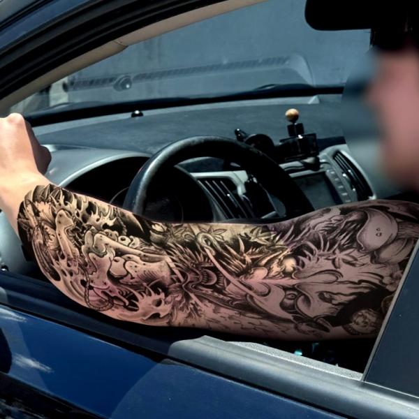 악귀탈 이레즈미 타투 문신스티커