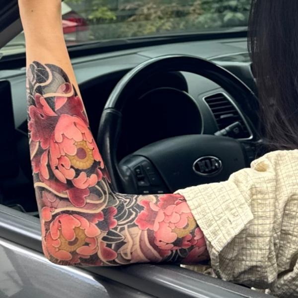 작약화 이레즈미 타투 문신스티커