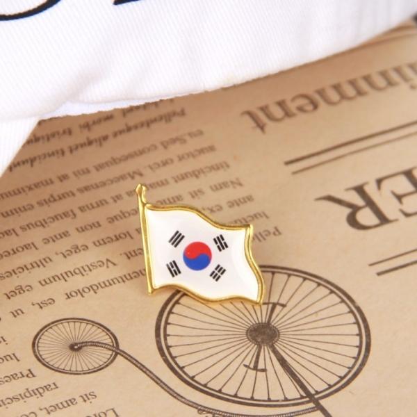대한민국 국기 태극기 뱃지 휘날리며