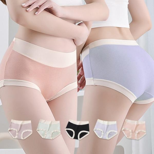 투톤 배색 50수 모달 면 팬티