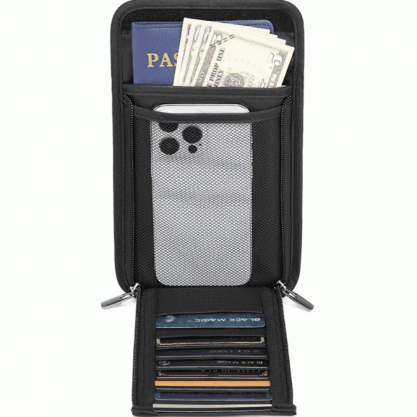 [보리별] 슬림여권가방 미니 여행 크로스백 RFID차단 여권지갑 안티스키밍 여행용 스트랩 가방