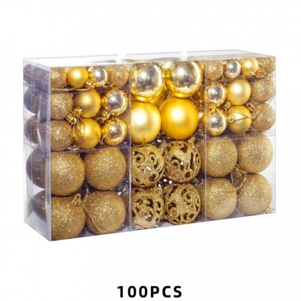[싸더라] 크리스마스 트리 장식 볼 오너먼트 SET 100PCS