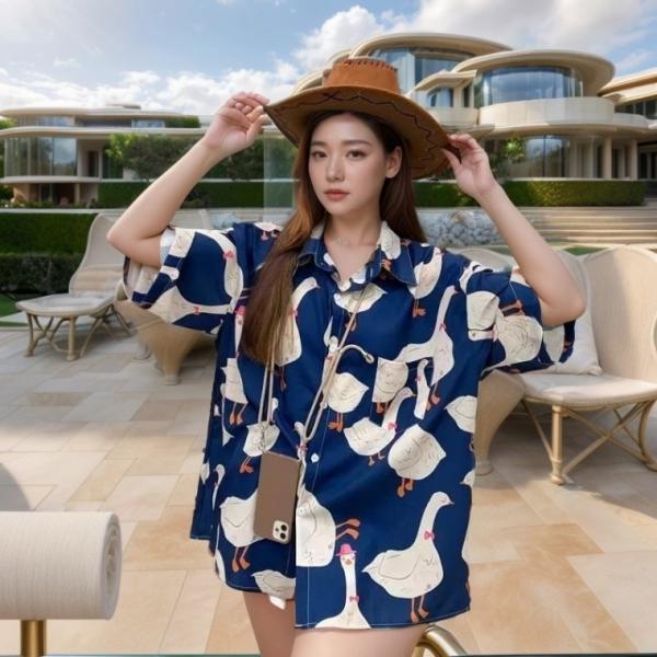 여름 휴양지룩 루즈핏 반팔 하와이안 셔츠 남방 동남아룩