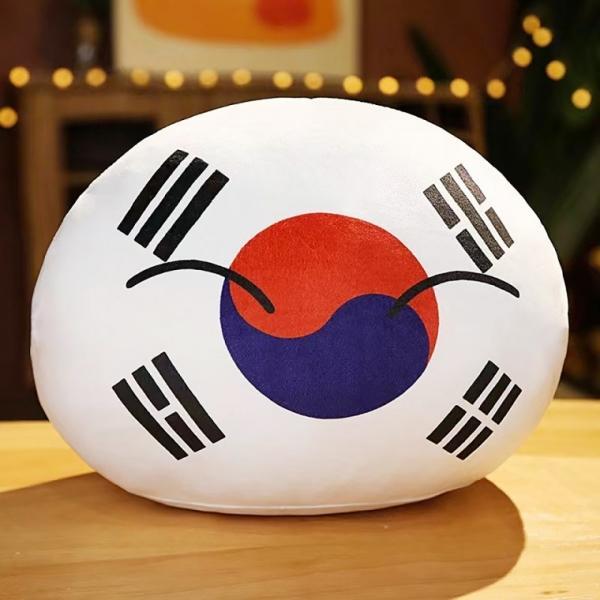 [싸더라] 태극기 쿠션 대한민국 원형 애국 인테리어 방석 소품 선물용 애국굿즈