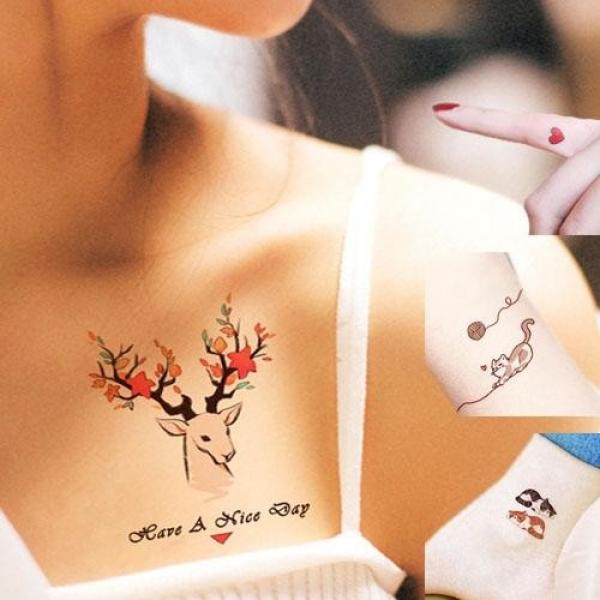 타투 50종 문신스티커 물로지우는 반영구문신