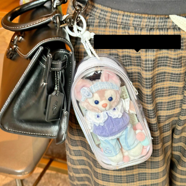PVC 투명 수납 정리파우치 여행 인형파우치 화장품가방 17cm