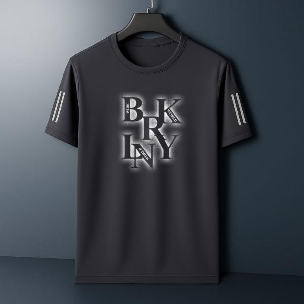 033 BRK 남성 아이스 기능성 라운드 반팔티