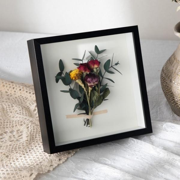 캘리그라피 플라워 액자 팝아트 3D 입체 관액자 DIY 투명 공간액자 깊은 6x8 5cm