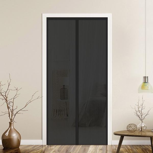 프리미엄 출입문용 자석 모기장 100x210cm 블랙