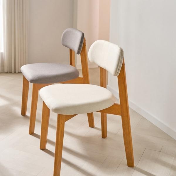 j0132 무료배송 Timi-F 원목식탁 의자 패브릭 쿠션 카페의자 조립식 Diy 가구