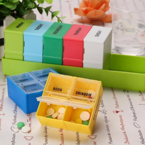 세븐데이즈 알약케이스   휴대용 약통 약병 영양제 약보관함 약상자 약정리함 요일별 일주일 약봉투 비상