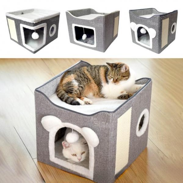 고양이 집 쿠션 스크래쳐 2층 하우스 냥이 옥탑방 팬트하우스 PE