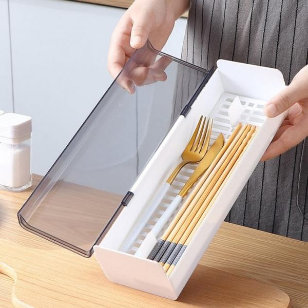 물빠짐 업소용 가정용 뚜껑 편리한 수저통 수저함