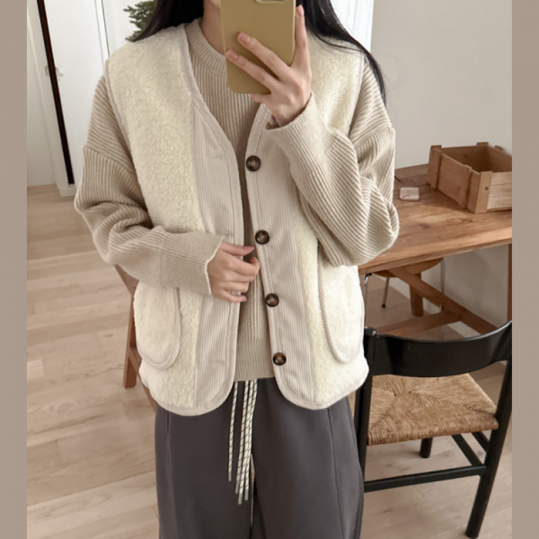 후끈후끈 안감융털양털조끼 물방울조끼 양털조끼 겨울조끼 안감털조끼