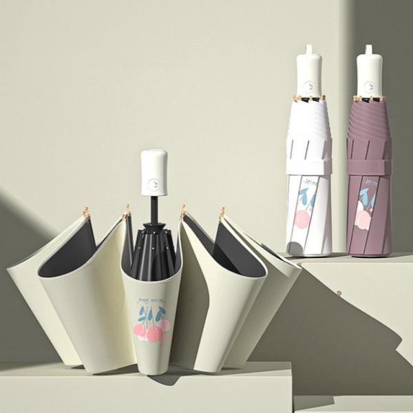 [CU] 튤립 3단 자동우산 UV차단 양산 접이식 초경량 우양산 고급 답례품 우산케이스 판촉물 인쇄가능