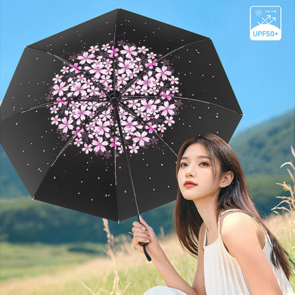 [CU] 블룸가드 양우산 자외선차단 3단 거꾸로 우산 8K 접이식 수동 양산 암막 우양산 사은품 판촉물 인쇄