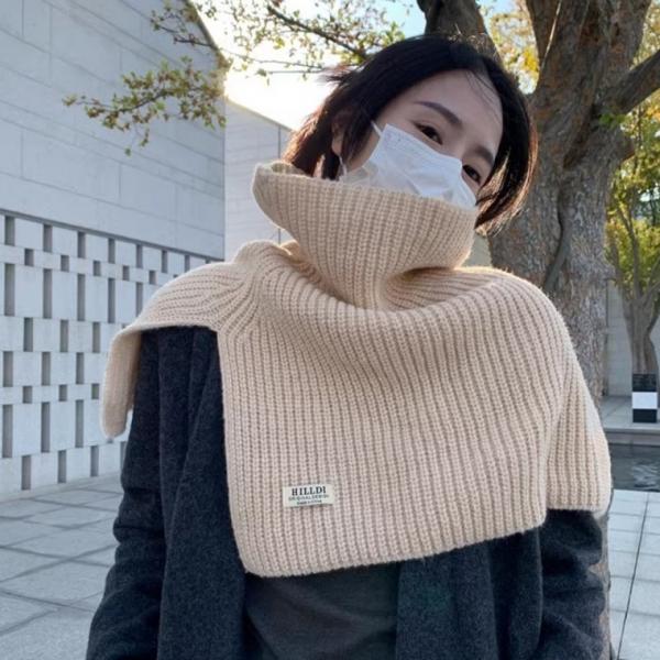 니트 숄더 터틀넥 겨울 방한 넥워머 머플러 목도리 스카프 목폴라 목토시