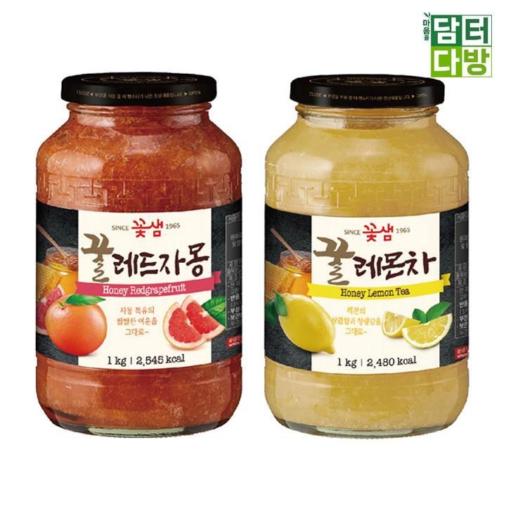 (무배) 꽃샘 꿀자몽차 & 꿀레몬차 1kg
