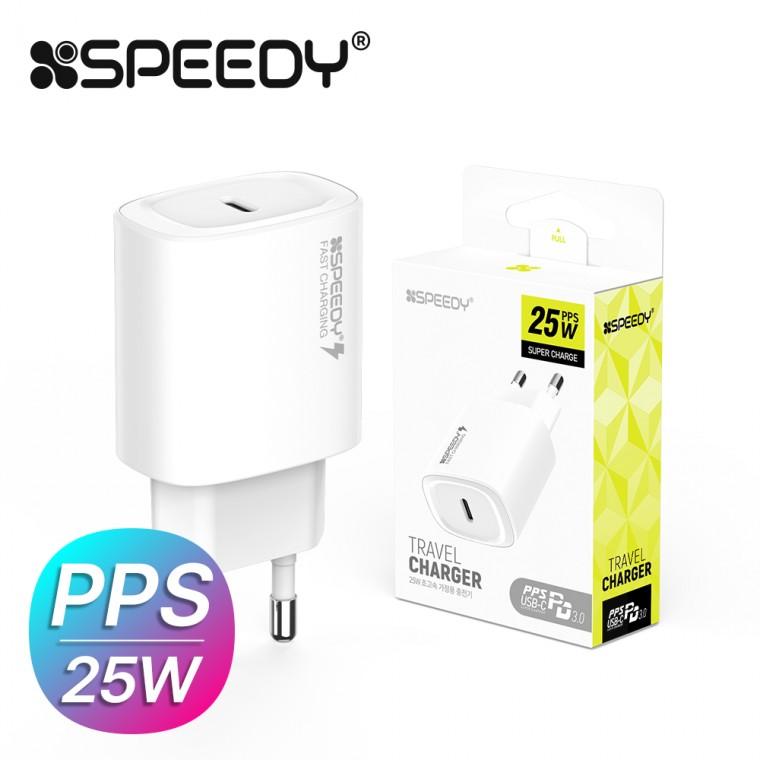 [충전기] 스피디 가정용 25W(PD3.0) PPS 초고속 분리형 충전기(케이블 미포함)(CtoC 1.2M 25W 케이블 포함)
