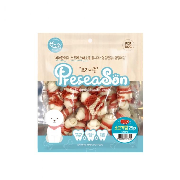 프리시즌 딩고껌 강아지껌 2.5인치 소고기 25p