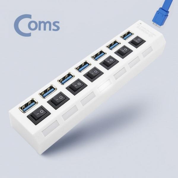 무전원 USB 3.0 개별스위치 7포트 USB허브