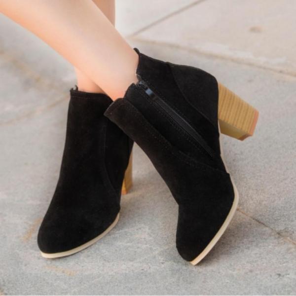 스웨이드 앵클부츠 부츠 방한 겨울 앵클 레이스업 신발
