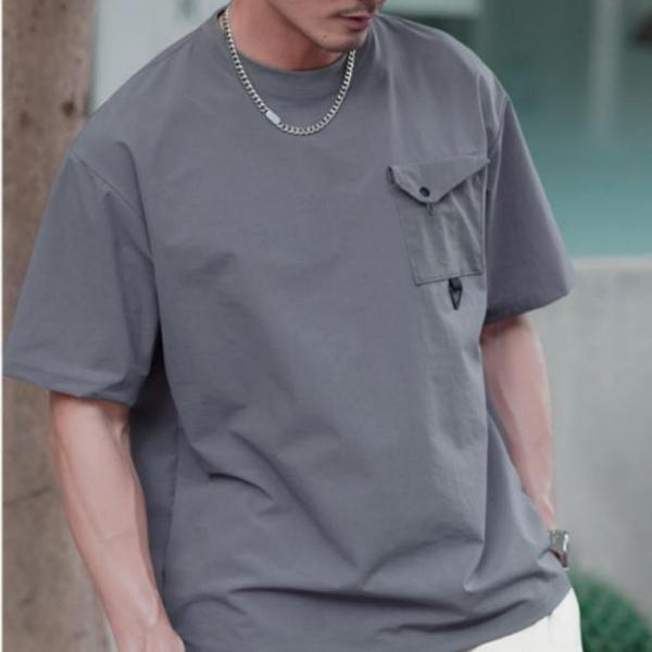 세미오버핏 반팔티셔츠 크루넥 골프반팔티셔츠 메쉬 티셔츠 우븐