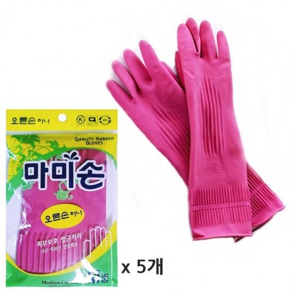 한쪽 마미손장갑 중5개 오른손 오른쪽장갑 고무장갑 오른손장갑 한손장갑