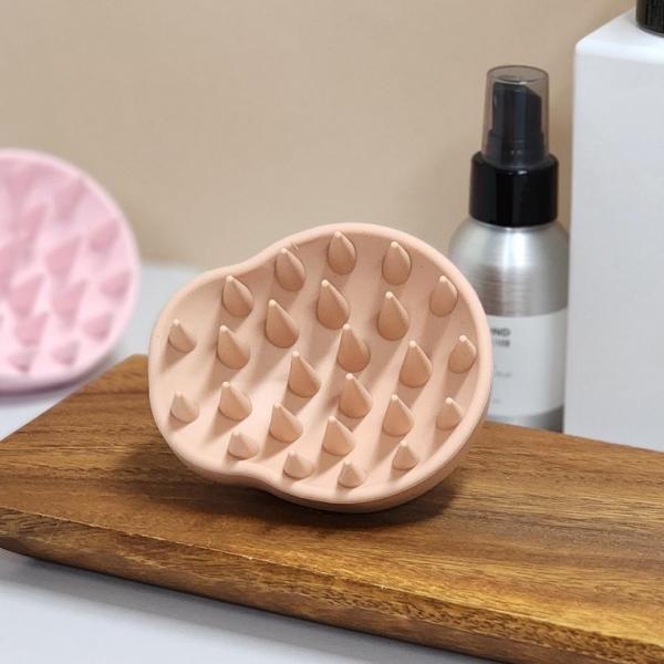 브러쉬 샴푸 통 실리콘 그립 샴푸 지압 두피 안마기 마사지기