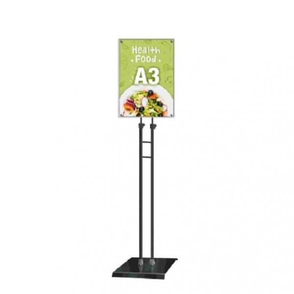 포스터 스탠드 안내판 슬림 무여백 자석형 사각흑색A3