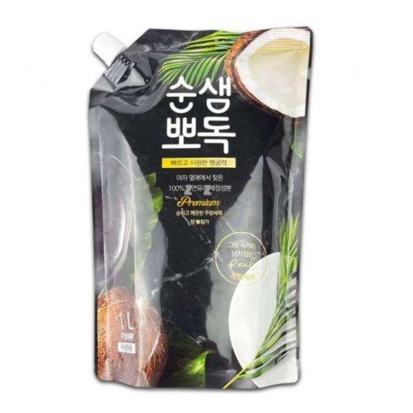 순샘뽀독 주방 세제 그릇 설거지 세제 리필 무향 1L