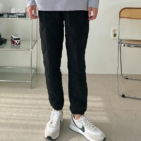 기모 남자 밴딩 팬츠 무지 조거 바지 츄리닝 팬츠 2색