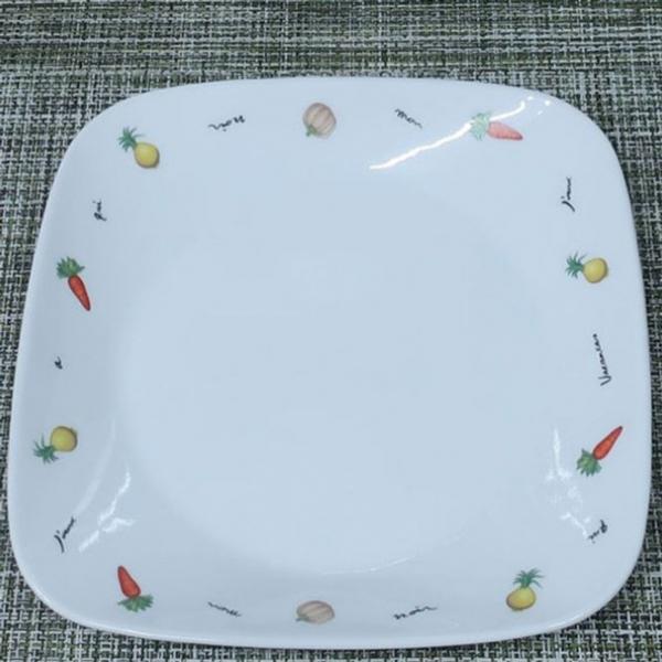 코렐 접시 반찬 그릇 식기 찬기 사각 접시 야채 23cm