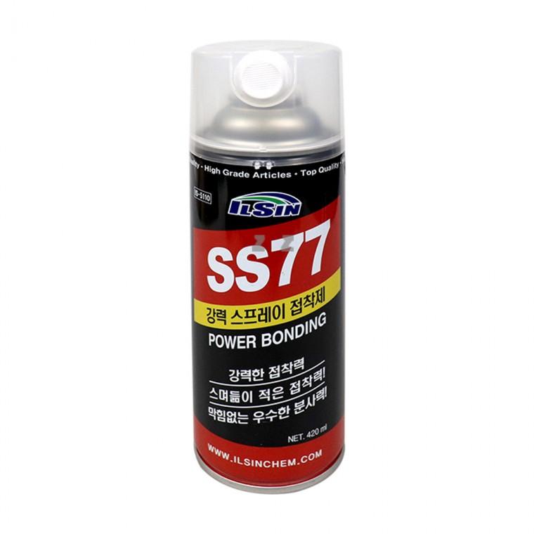 일신 강력스프레이 접착제 SS77 420ml-H/강력접착/풀/본드/벽지보수/다용도접착제/천/필름/종이/