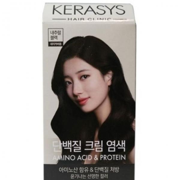 단백질 크림 염색 내추럴블랙 120g 새치커버염색 미용실새치염색약