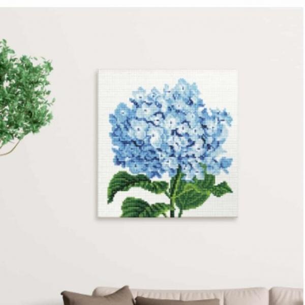 DIY 보석십자수 수국 30X30 십자수세트 십자수패키지