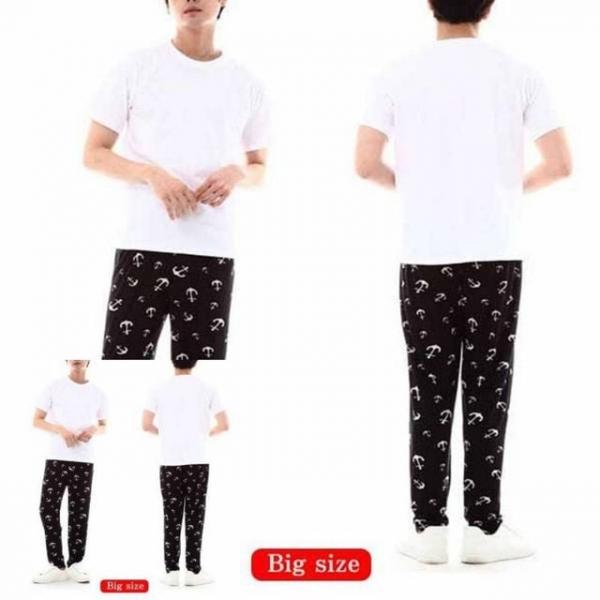 남성용 빅사이즈 9부 아이스쿨바지 BIG 마린 축제 긴바지